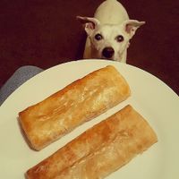 vegan sausage rolls at Lee's Family Bakery in South Shields
