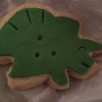 Vegan dinosaur shortbread raaaww.... at Lee's Family Bakery in South Shields