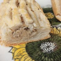 Sausage roll at Lee's Family Bakery in South Shields