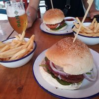 Burger with guacamole at Konoba Andreja in Krk