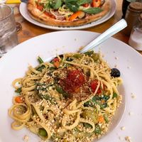 Vegan pasta and pizza at Konoba Andreja in Krk
