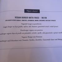 Other vegan option: vegan burger with fries   at Konoba Andreja in Krk