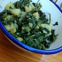 Mashed potatoes with mangold at Konoba Andreja in Krk