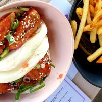 Bao buns were good $15 & side of chips $5 at Good Love in St Kilda