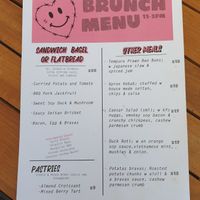 Brunch menu April 2023 at Good Love in St Kilda