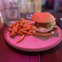 KFC burgerr  at Good Love in St Kilda