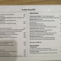 Spring breakfast menu 2023   at Cook's Corner Kallista in Kallista
