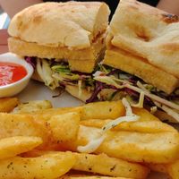 Salt and pepper tofu steak  at Cook's Corner Kallista in Kallista