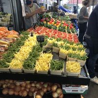 Veggies stand at Marché Jean-Talon in Montreal
