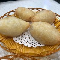 fried ham sui kok, glutinous balls with savory fillings  at Soiut Kong Veggie Cuisine in Macau