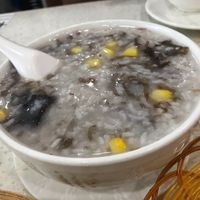 seaweed corn congee  at Soiut Kong Veggie Cuisine in Macau