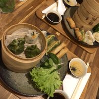 vegan menu with nems and dumplings- sooo good  at Chez Ann in Paris