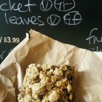 Vegan date and oat slice at The Good Earth in Wells