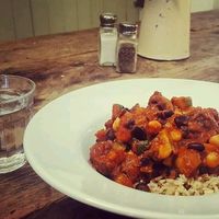 Vegan dish at The Good Earth in Wells