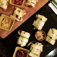 Zucchini rolls at Marquage Coffee in Istanbul
