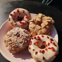 Bienenstich, Strawberry, Cinnamon at Brammibal's Donuts - Potsdamer Platz in Berlin