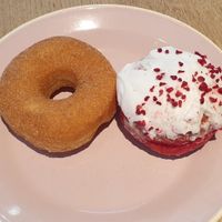 Cinnamon sugar and red velvet at Brammibal's Donuts - Potsdamer Platz in Berlin