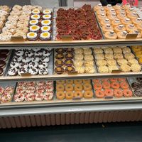 Donut counter  at Brammibal's Donuts - Potsdamer Platz in Berlin