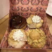 Chocolate Brownie, Apricot Jelly, Apple Cobbler Donuts  at Brammibal's Donuts - Potsdamer Platz in Berlin