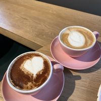 Pumpkin spiced latte, flat white  at Brammibal's Donuts - Potsdamer Platz in Berlin
