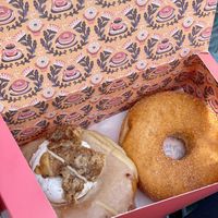 French toast donut & cinnamon sugar at Brammibal's Donuts - Potsdamer Platz in Berlin