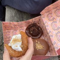 A box of four  at Brammibal's Donuts - Potsdamer Platz in Berlin