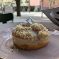 I keep coming back here. Today is rhubarb crumble donut. at Brammibal's Donuts - Potsdamer Platz in Berlin