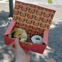 Blueberry-lemon cheescake, and one I don't remember the name of (queen something). at Brammibal's Donuts - Potsdamer Platz in Berlin