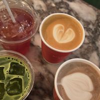 Vegan hot and cold drinks at Brammibal's Donuts - Potsdamer Platz in Berlin