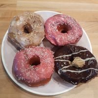 Hibiskus, Peanut Butter, Salted Caramel  at Brammibal's Donuts - Potsdamer Platz in Berlin