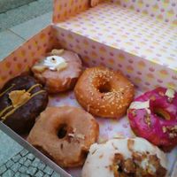 Donut selection. at Brammibal's Donuts - Potsdamer Platz in Berlin