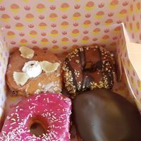 Hibiskus is my favourite! (Bottom left) at Brammibal's Donuts - Potsdamer Platz in Berlin