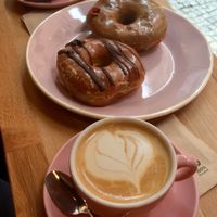 Cappuccino and Doughnuts  at Brammibal's Donuts - Potsdamer Platz in Berlin