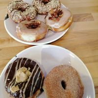 Nougat, Ahornsirup-Kokos, Erdnuss-Schoko, Zimt-Zucker at Brammibal's Donuts - Potsdamer Platz in Berlin