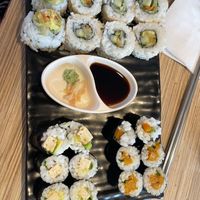Kimchi, tofu and pumpkin sushi   at Sakura Sushi in Auroville