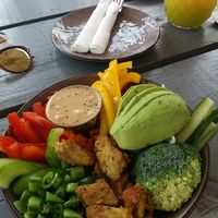 Salad with vicken at Oh My Soul Cafe in Durban