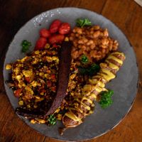 English breakfast at Oh My Soul Cafe in Durban