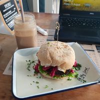 Burger at Oh My Soul Cafe in Durban