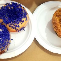 Vegan donuts with maple & vanilla vegan frosting at The Purple Cow in Hilton Head Island
