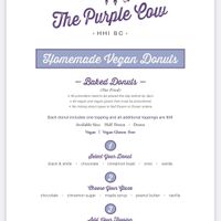 Vegan Donut Menu #Veganuary at The Purple Cow in Hilton Head Island
