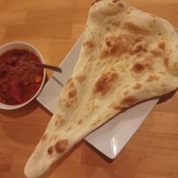 Pot with culiflower and tomatoes, Sri-lankian bread. at Srilanka Kitchen in Kanazawa
