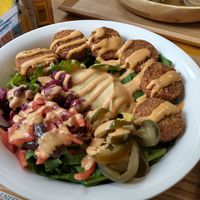 Falafel salad bowl at Falafel Brothers - Ebisu in Tokyo