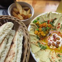 Hummus plate at Falafel Brothers - Ebisu in Tokyo
