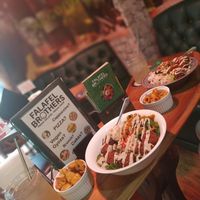 Rice and salad lunch menu at Falafel Brothers - Ebisu in Tokyo