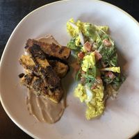 Malaysian tofu satay starter. Delish!  at The Antelope Inn in Lighthorne