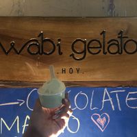 Pineapple (vegan) at Wabi Gelato in Valladolid