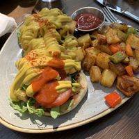 Vegan tofu Benny  at Madison's 1212 in Calgary