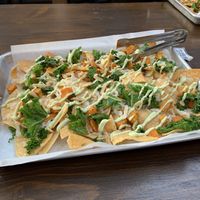 Wilted kale and roasted yam nachos  at Madison's 1212 in Calgary