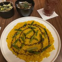 Risotto with side of sautéed onions and mushrooms (ask for no butter)  at one80 in Mellieha
