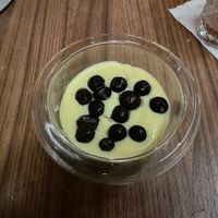 Crème patisserie dessert (usually has fresh strawberries)  at one80 in Mellieha